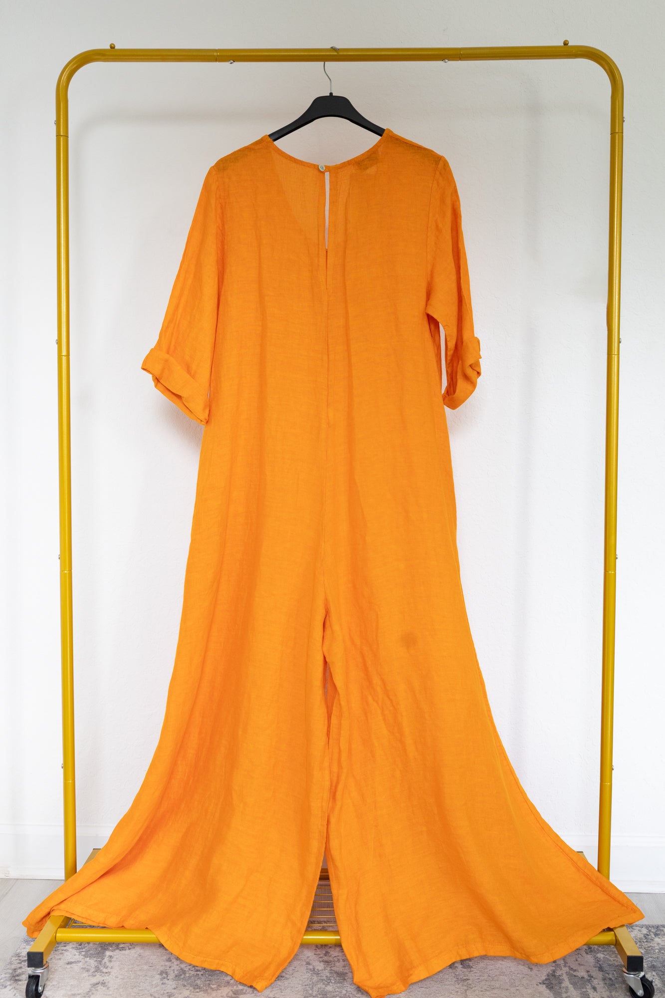 Orange linen Jumpsuit