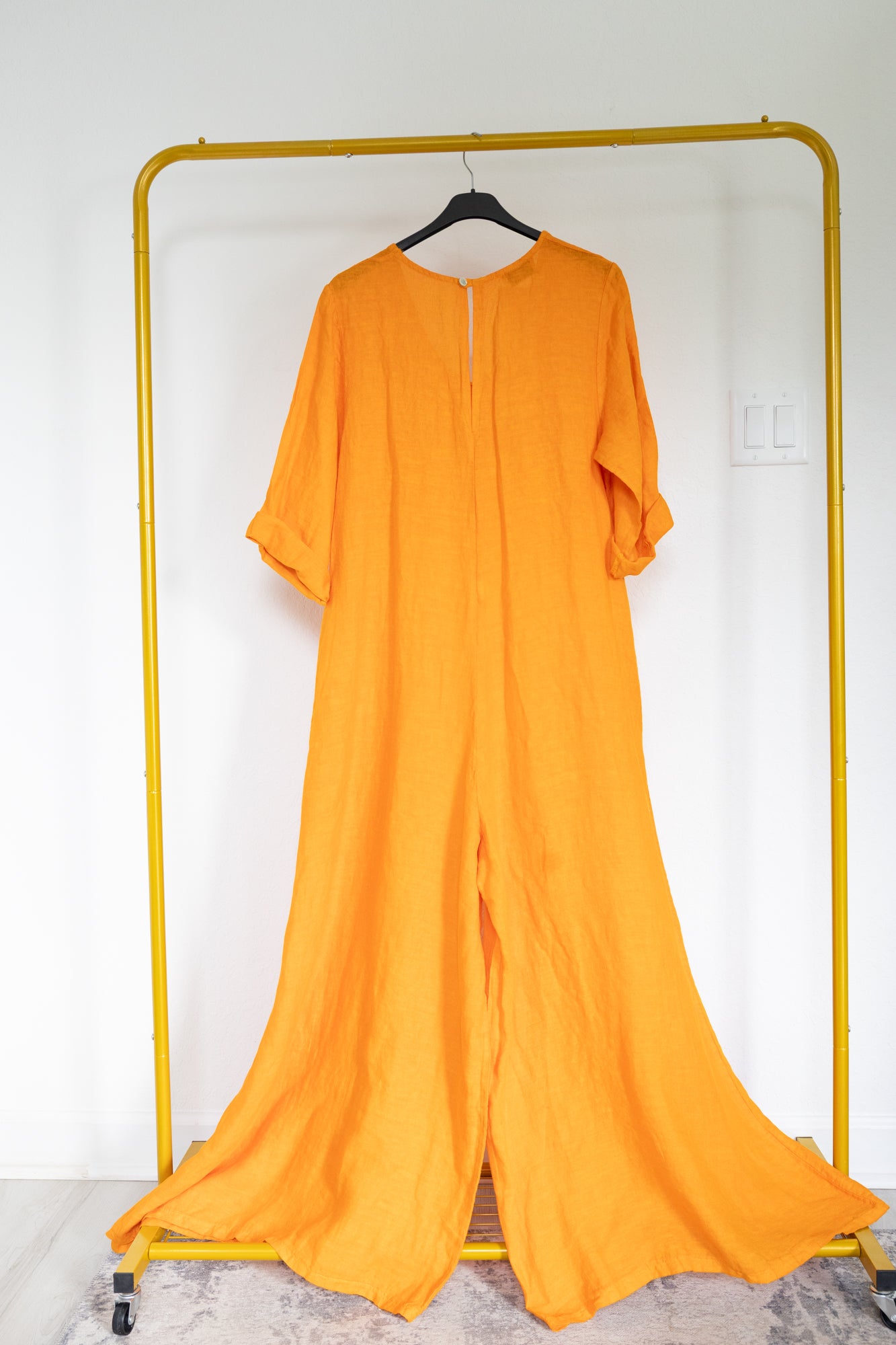 Orange linen Jumpsuit