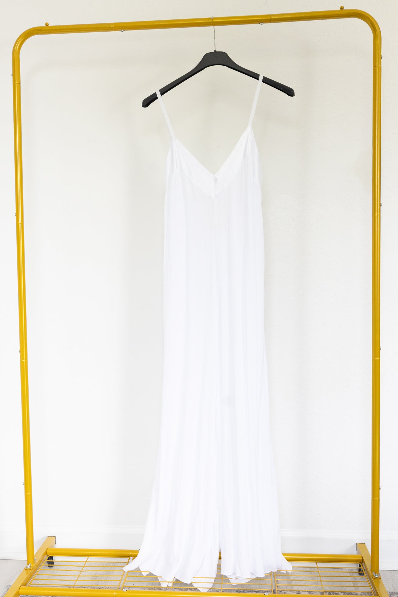 White Satin Jumpsuit