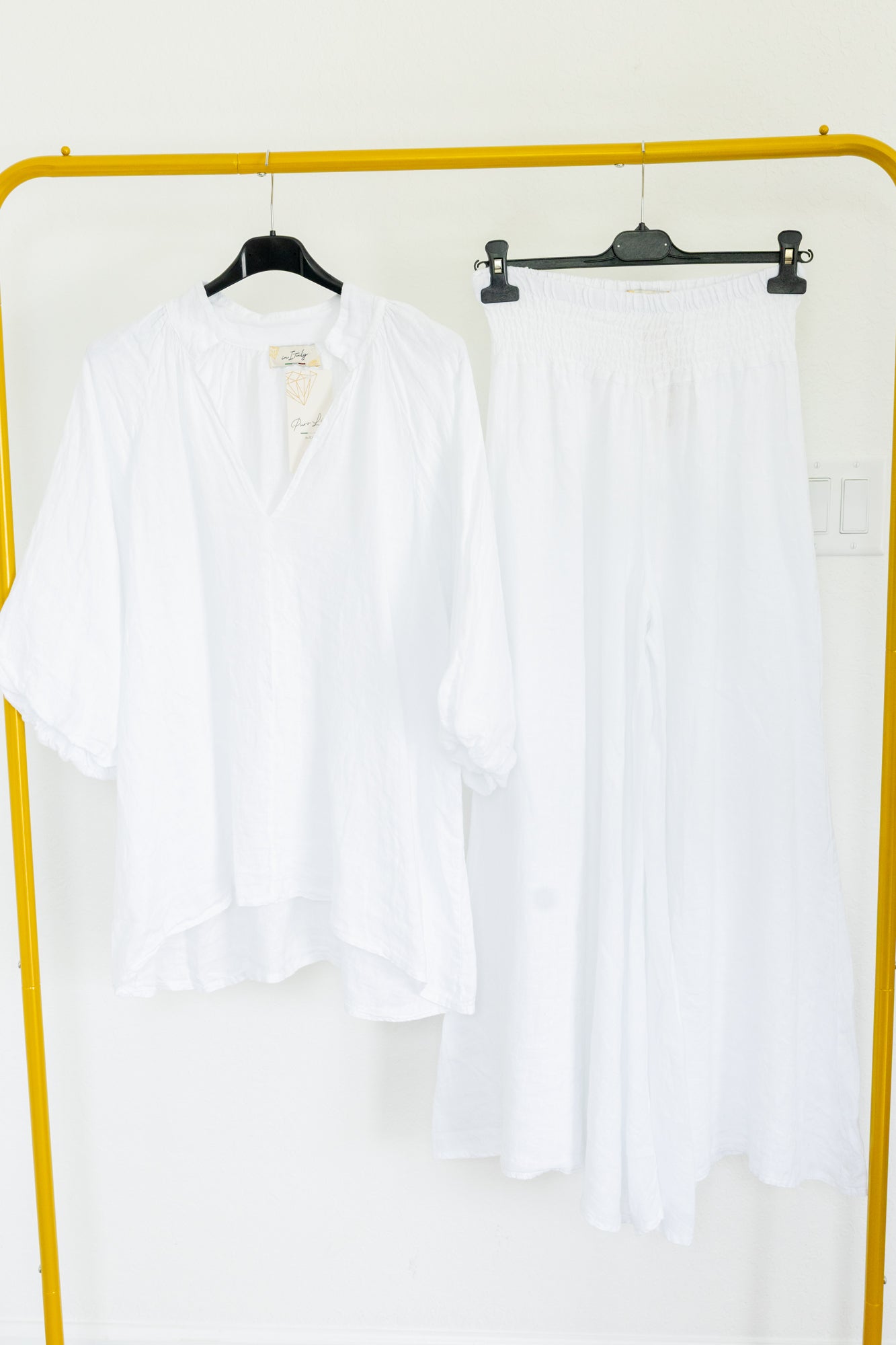 White Linen Set