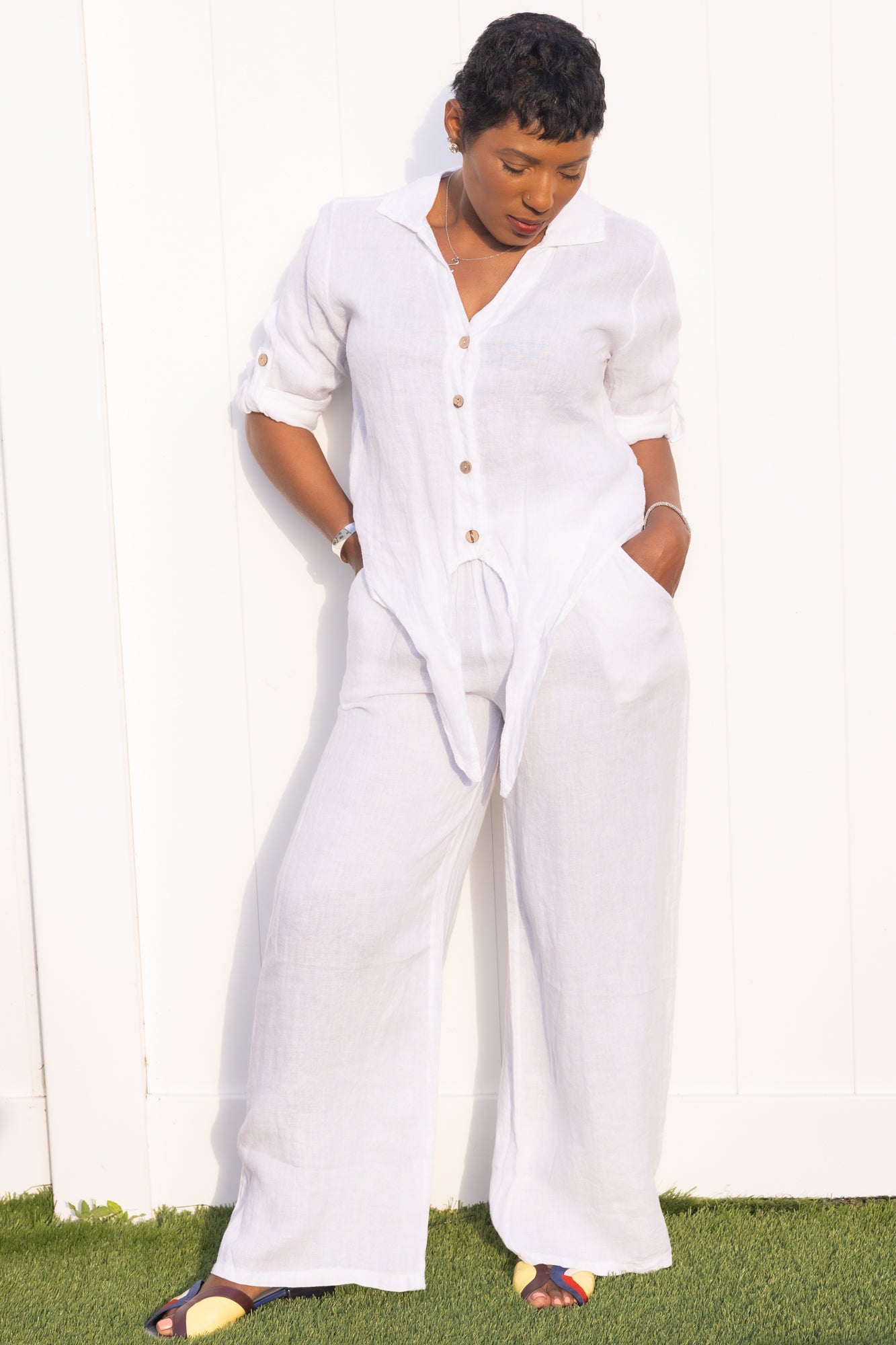 White linen set