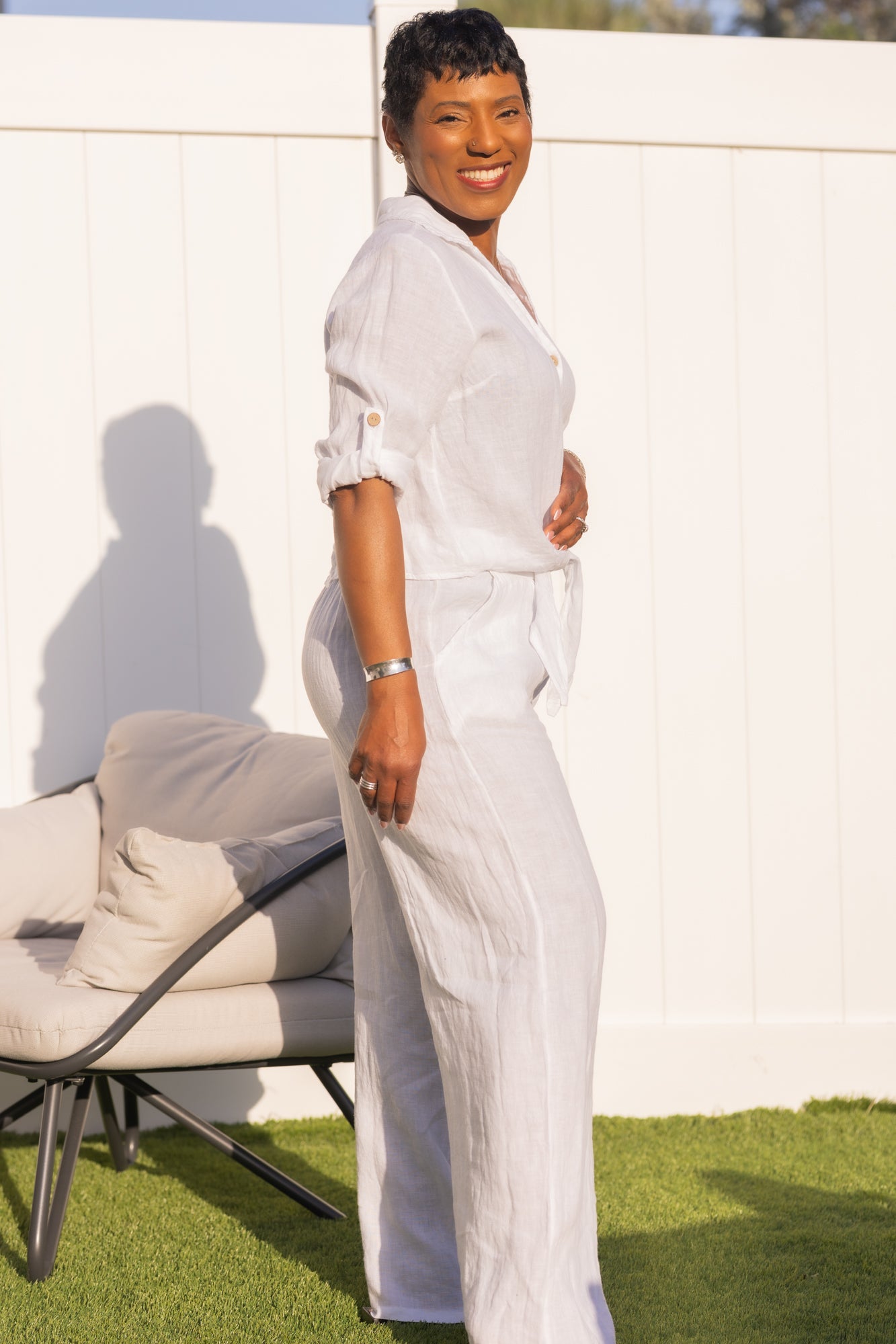 White linen set