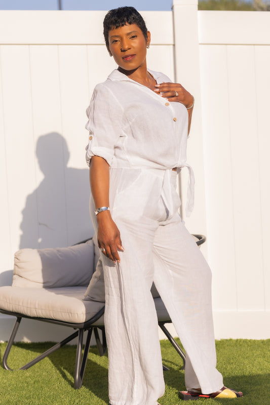 White linen set