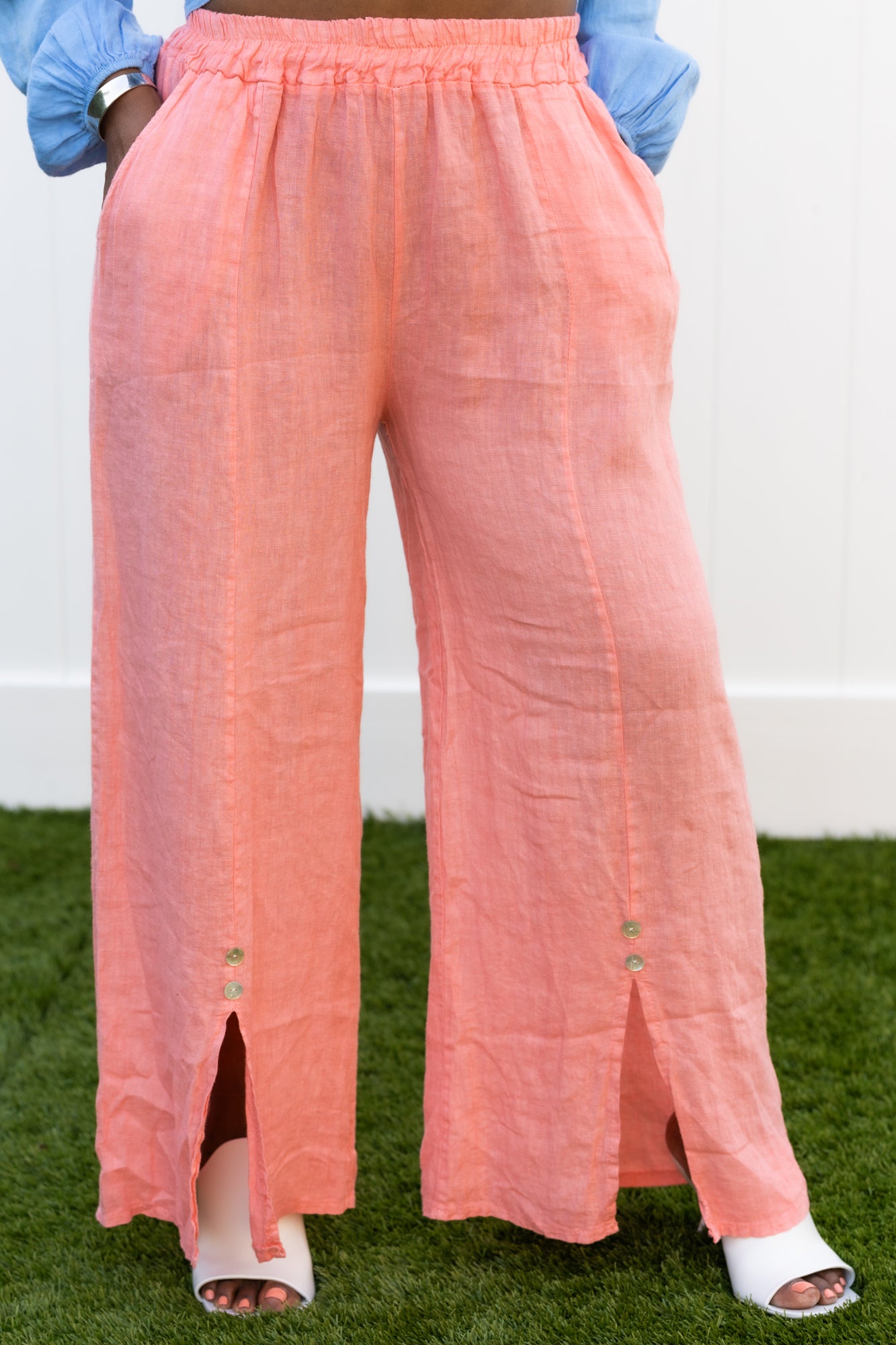 Peach Linen Pant