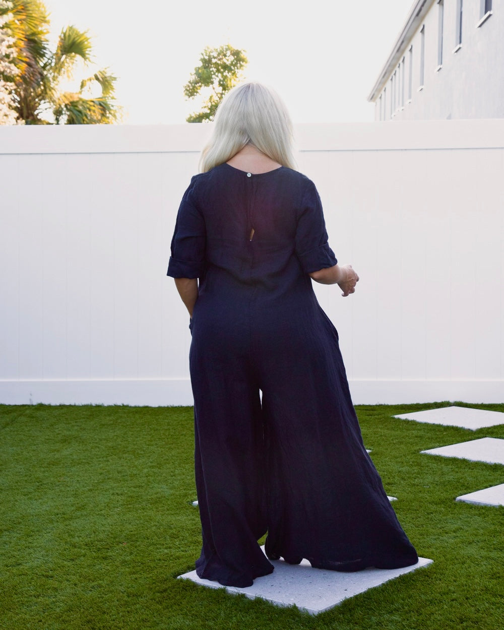Black Linen Jumpsuit