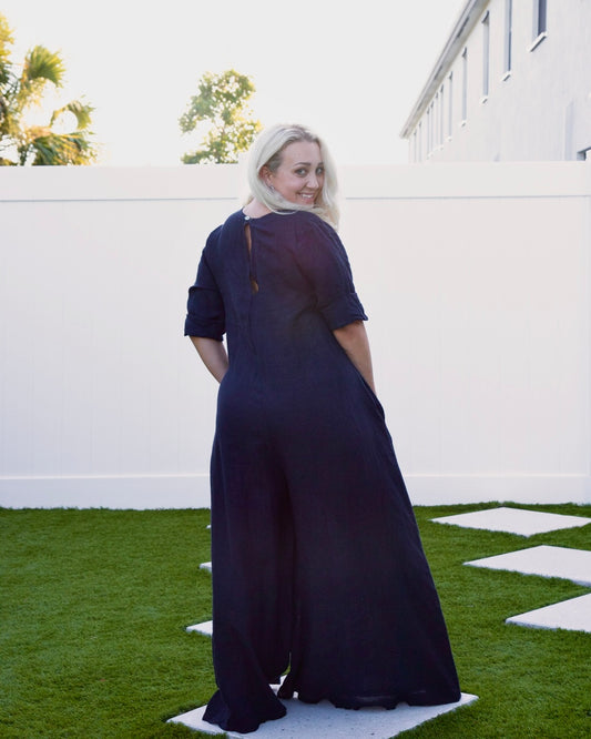 Black Linen Jumpsuit