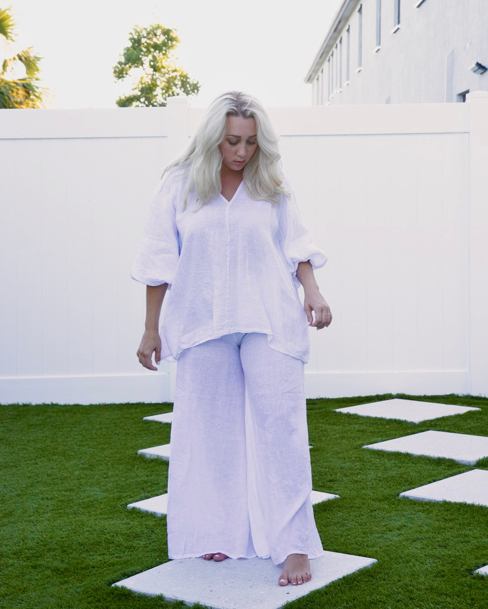 White Linen Set